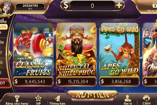 Trò chơi slot với giải độc đắc lớn